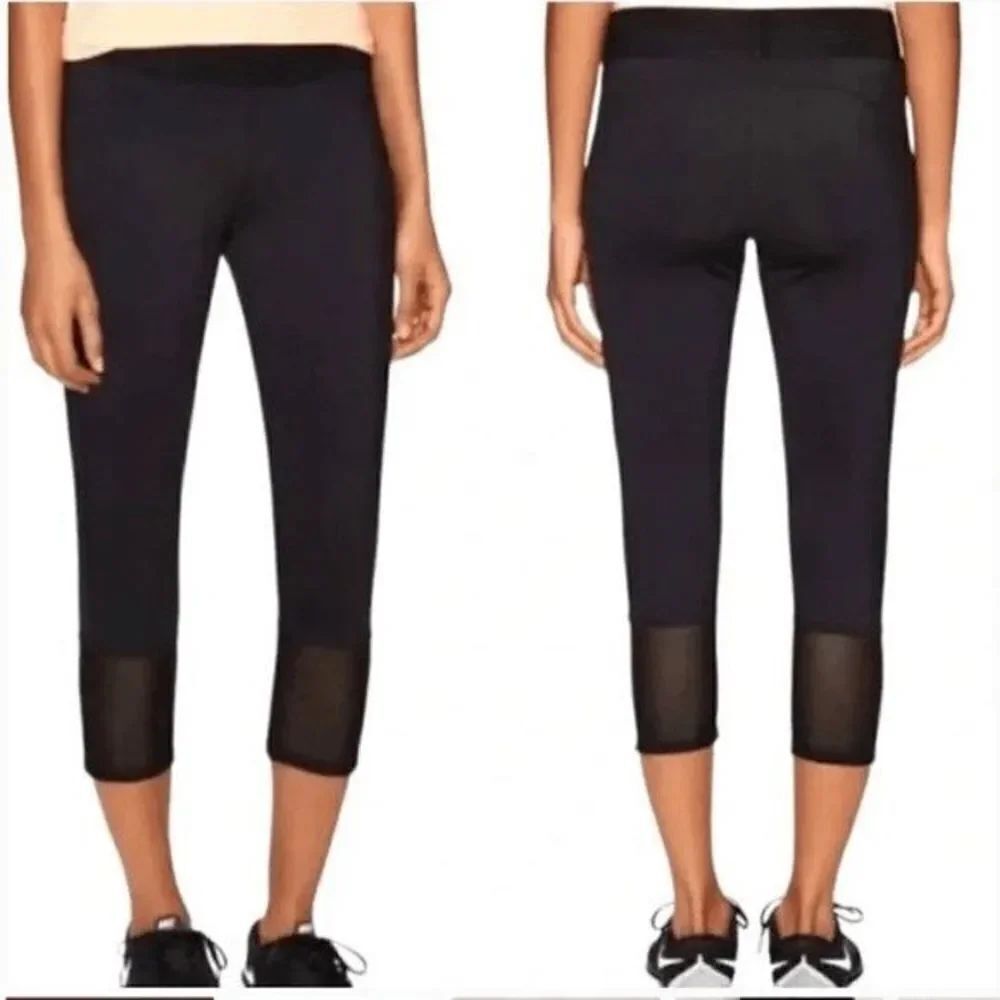 Athleta x Derek Lam IOC Cropped Mesh Cuff Leggings